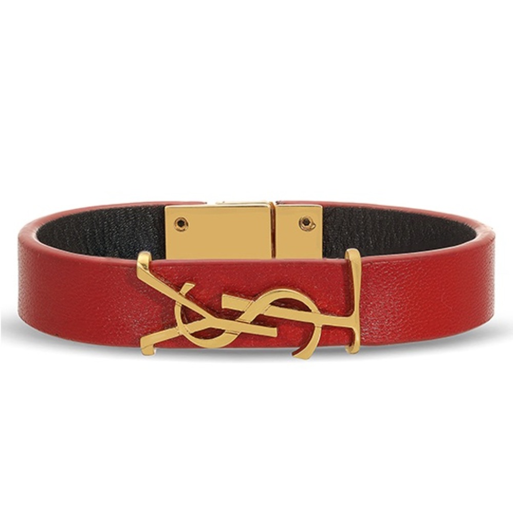 Yves Saint Laurent Red and Gold Bracelet
